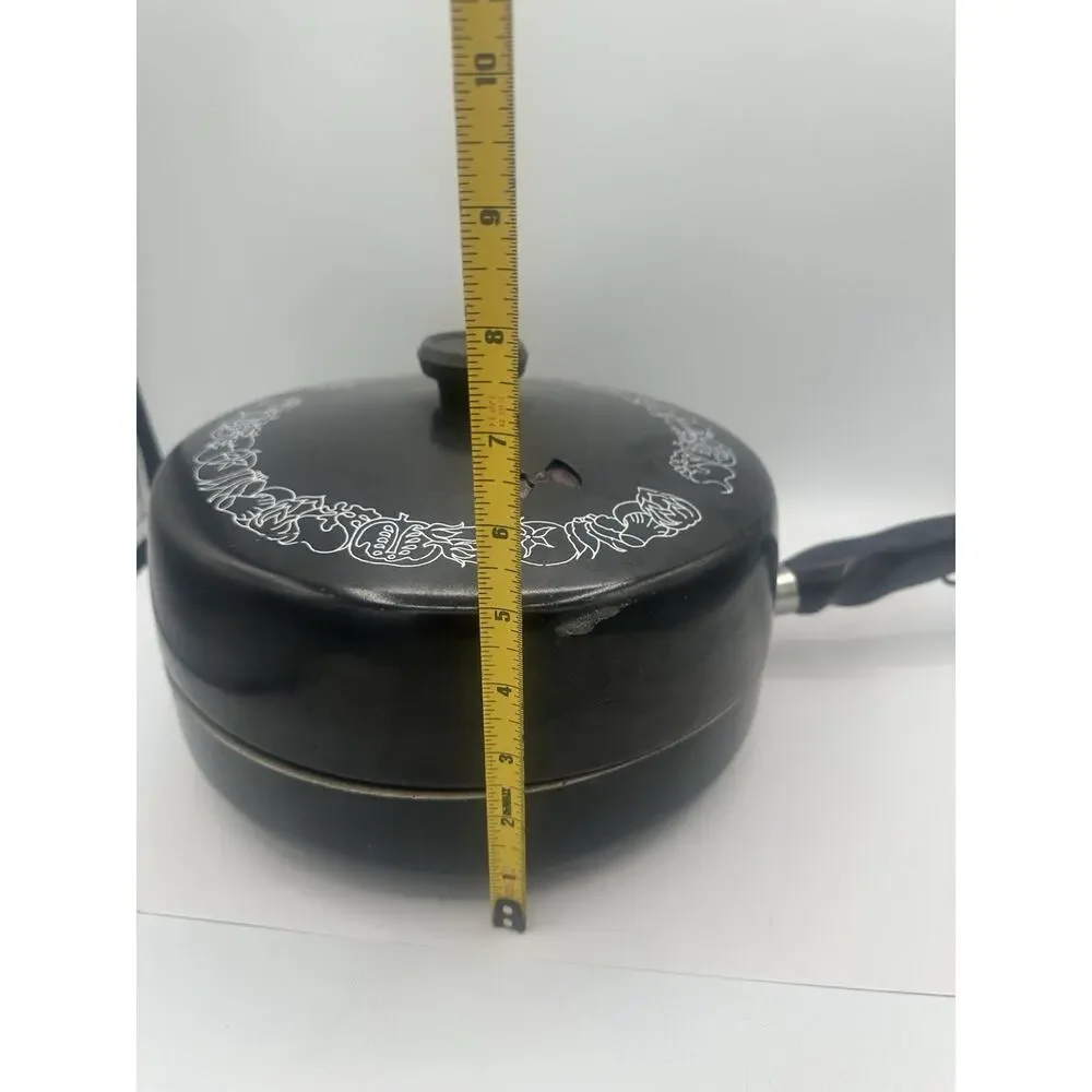 Wear-Ever Registered Aluminum Black Enamel 1 Qt. Stock Pot Dutch Oven Retro